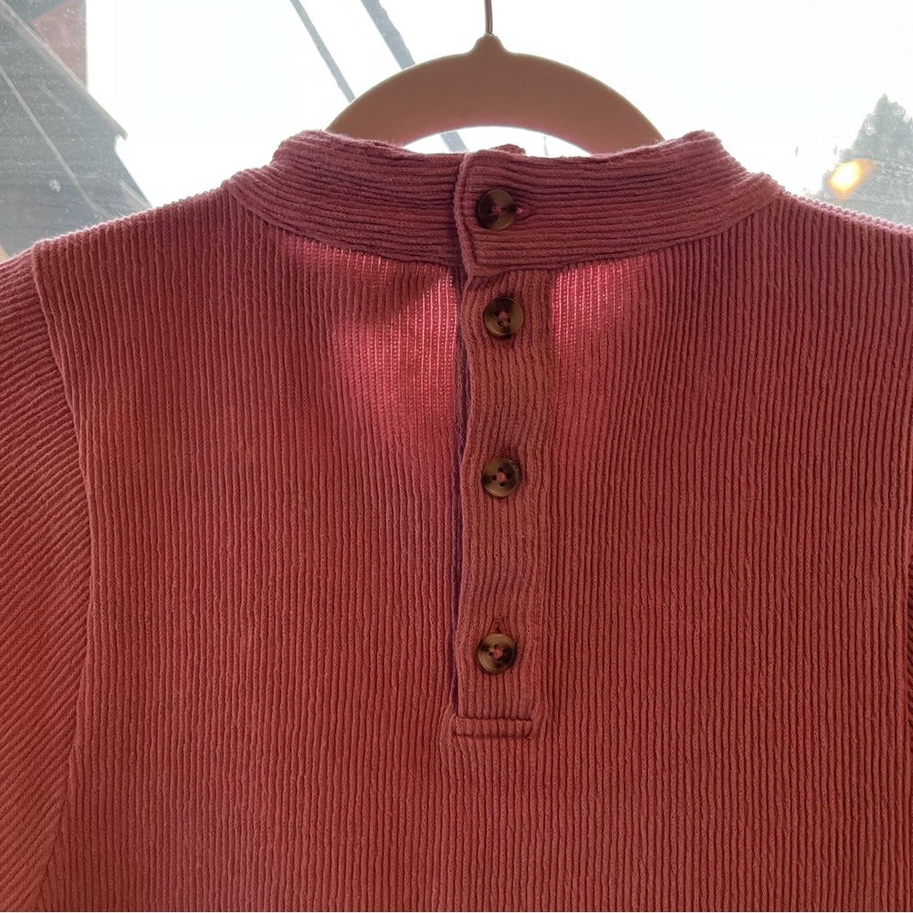 Madewell Texture & Thread Button-Back Mockneck Top - image 2